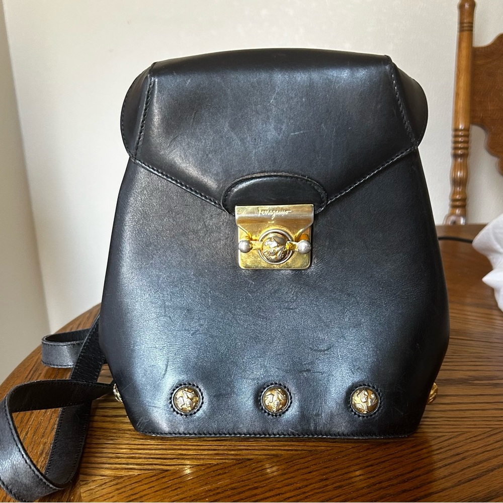 Salvatore Ferragamo | Leather Studded Backpack